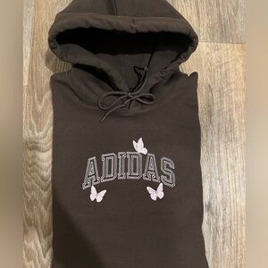 Brown Adidas butterfly Hoodie